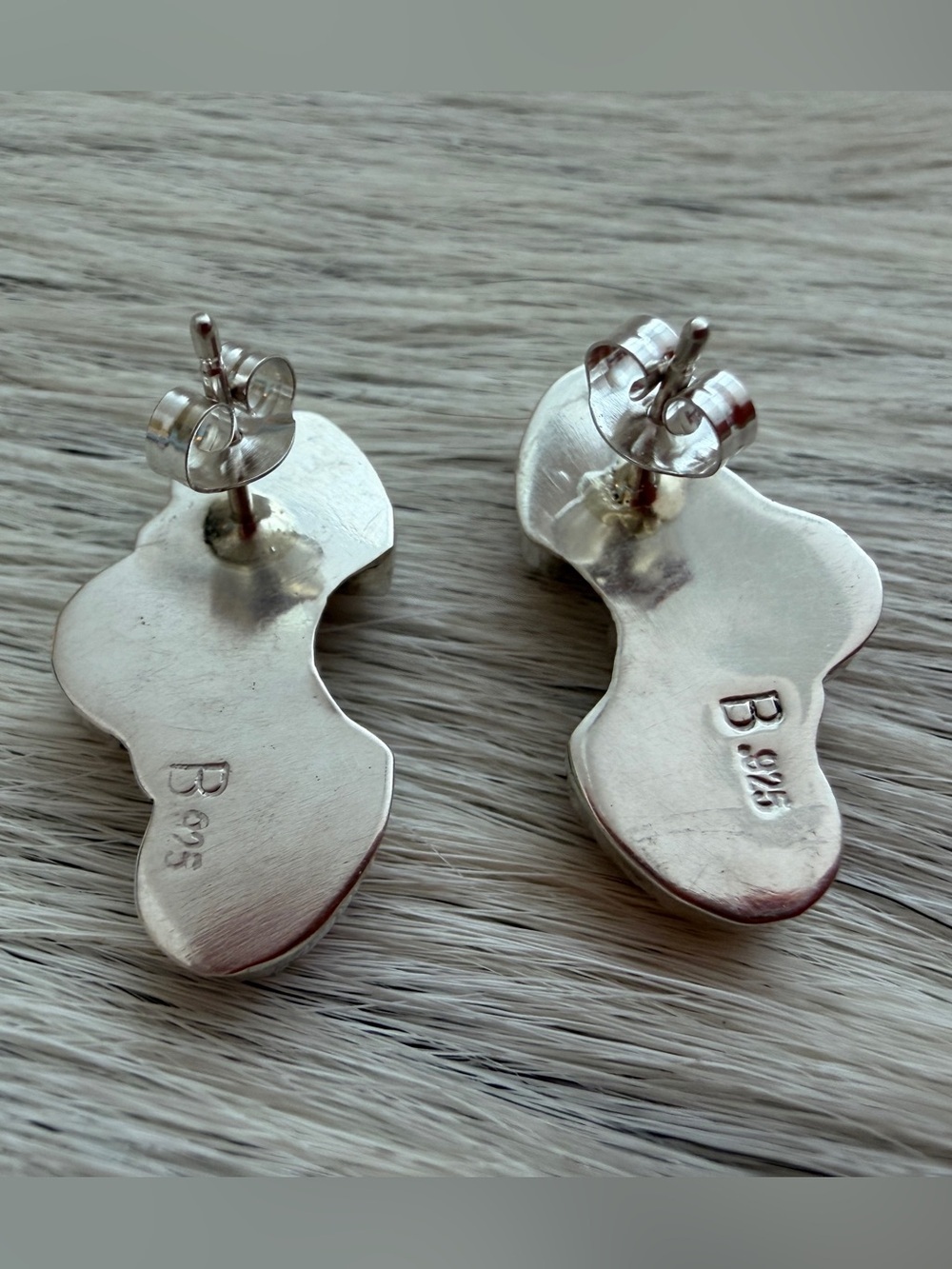 ❤️ Signed Navajo Maxine Ramirez Queen Pink Conch Half Cluster Native Earrings - Picture 11 of 17